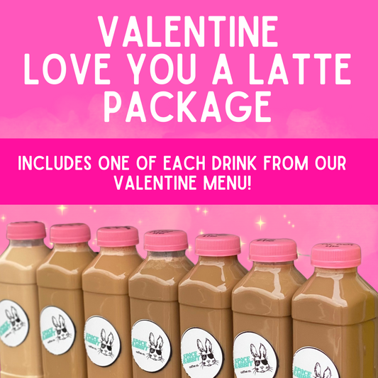 PRE-ORDER Valentine Bottled Lattes- Love You a Latte Package